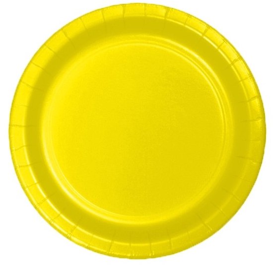 Assiettes en carton jaune – 23 cm (40 pièces)