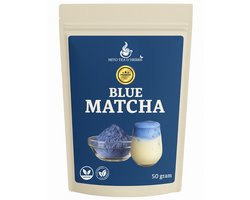 Premium Blue Matcha Thee - 50 Gram - Hoogste Kwaliteit - Blauwe Vlindererwt Poeder - Rijk aan Antioxidanten - Blauwe Matcha Latte - Blauwe Matcha - ECO verpakking