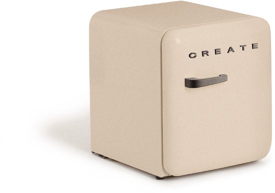 CREATE - Koelkast in retrostijl - Zand - Handvat Zwart - FRIDGE RETRO 48L van create — afbeelding 3
