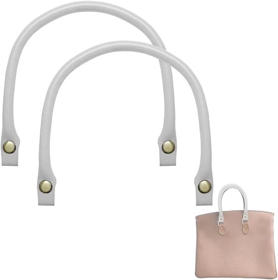 NJCXOLA Leren schouderriem voor handtas, handvat met riem van echt leer, reserveriem voor tassen, doe-het-zelf tas, tas om te knutselen (0,9 cm PU riem 2 leren gespen
