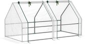 Bol.com Miniserre - Kweekkas - Waterdichte Foliekas - Stevig Metalen Frame - met Ritsdeuren - Voor Terras - Balkon & Tuin - 180x... aanbieding