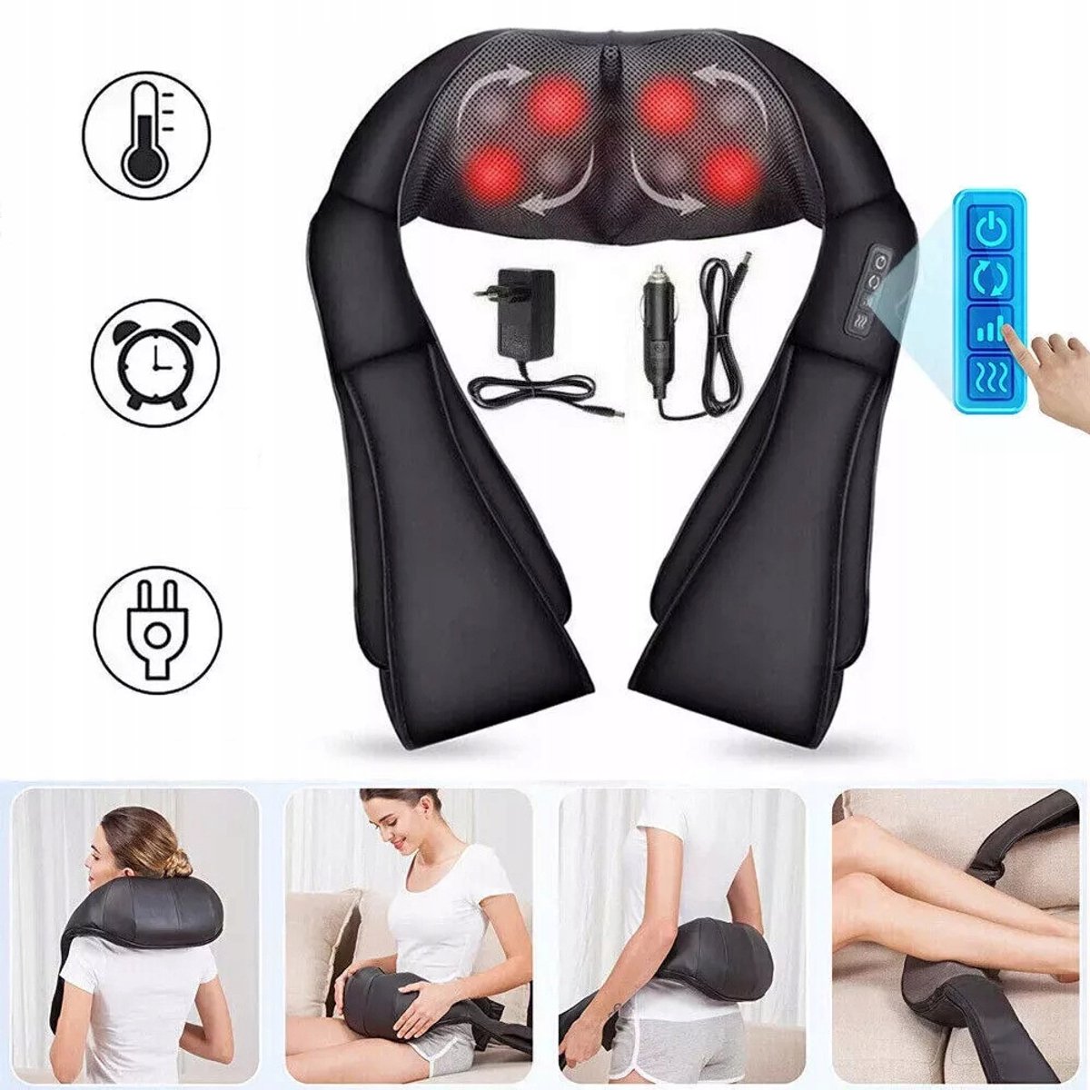 Aniks U-vormige Nek- en Schoudermassager met Warmte - Aniks - €26,09