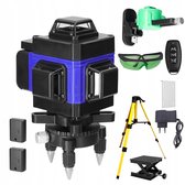 Bol.com Bedee Laserwaterpas - met 16 laserlijnen - Autotest afstandsbediening - Hoge precisie - Horizontaal/verticaal - Paars-zw... aanbieding