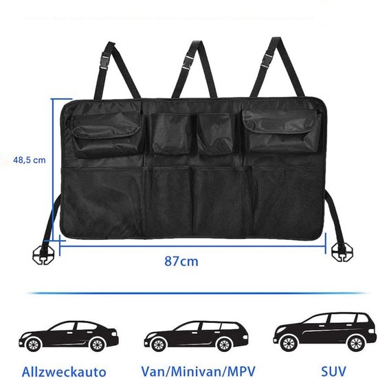 Zwarte Oneay Set van 2 - Autostoelorganizers, zij-organizers met