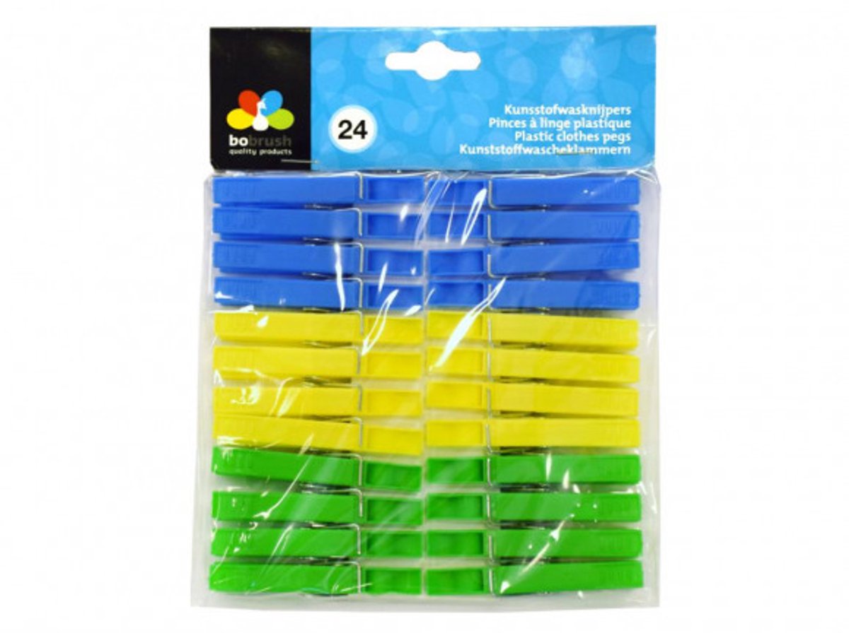 Goedkoopste Bobrush Wasknijper plastiek 24st