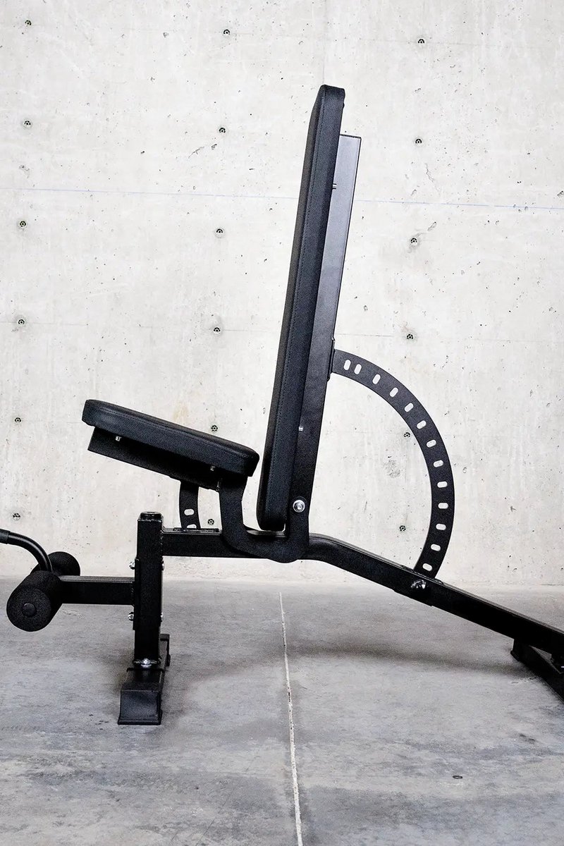 Premium Verstelbare Fitnessbank – Halterbank – 13 Rugstanden & 3 Zitposities – Tot 450KG Belastbaar – Beenrollers & Wielen – Professionele Kwaliteit voor Homegym en Sportschool