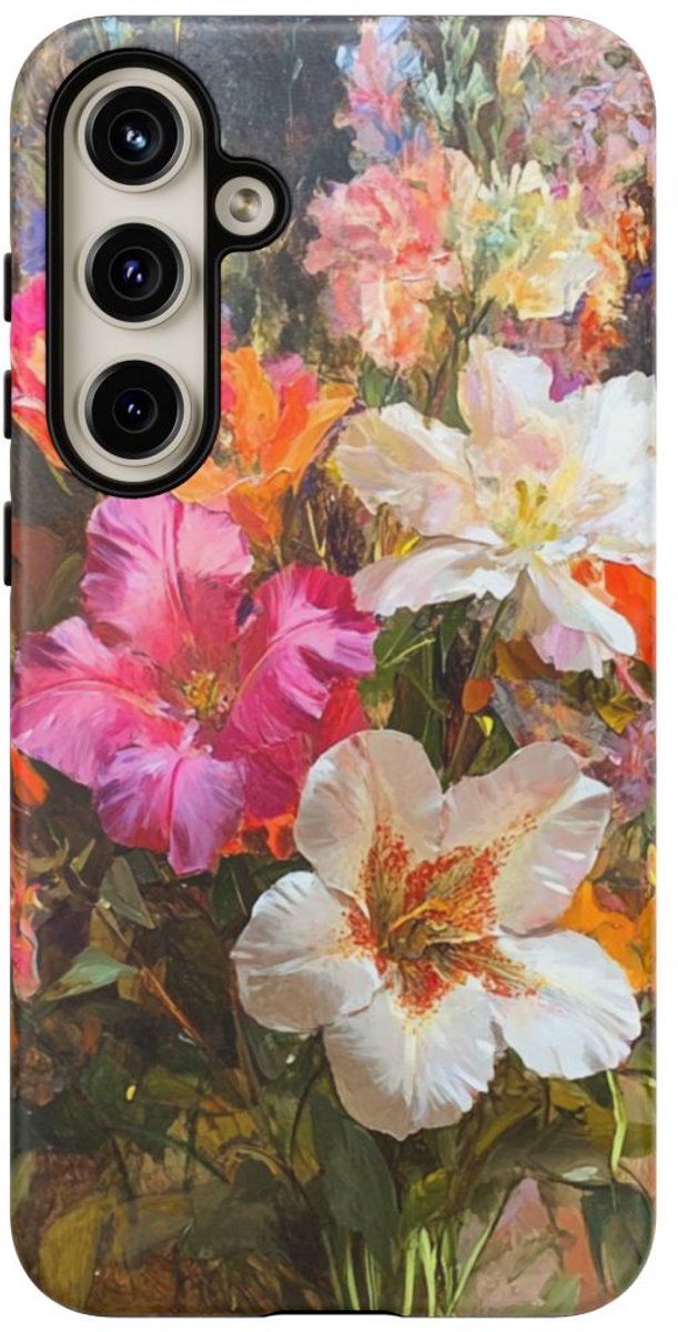 Kleurrijk Bloemenboeket Schildering – Telefoonhoesje Geschikt voor Galaxy S24 Plus