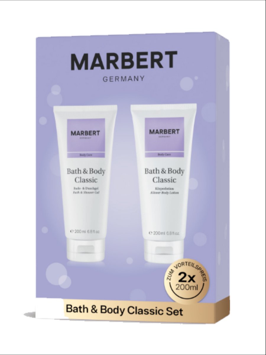 Marbert Bath & Body Classic Verzorgingsset - 2x200ml - Douche & Lotion