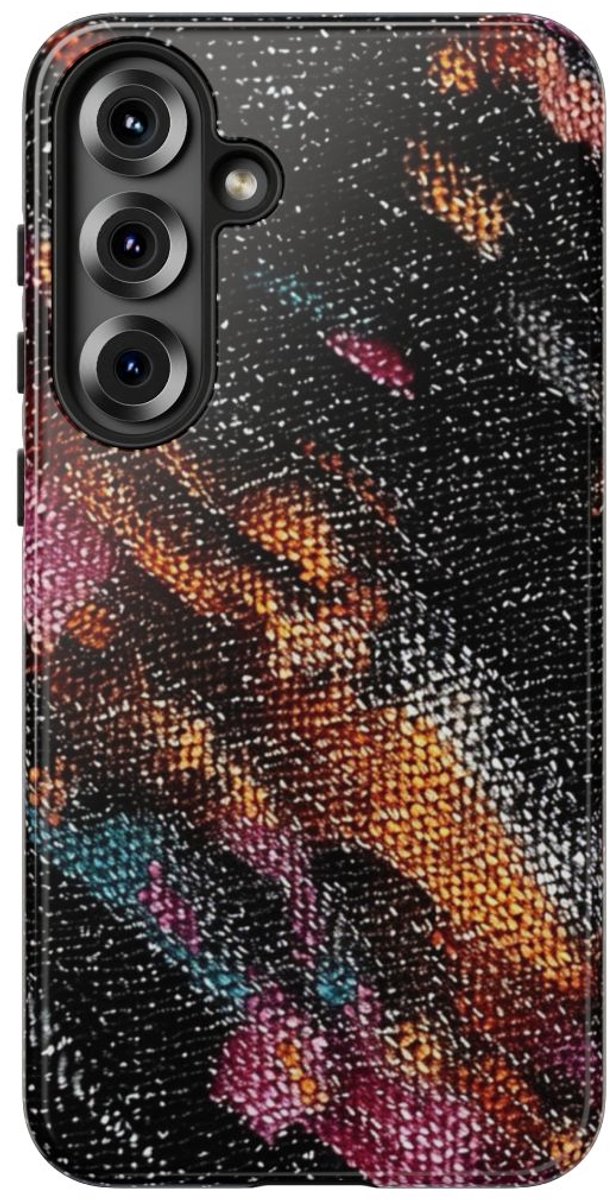 Abstract Kleurrijk Textielpatroon – Telefoonhoesje Geschikt voor Samsung Galaxy S25 Plus