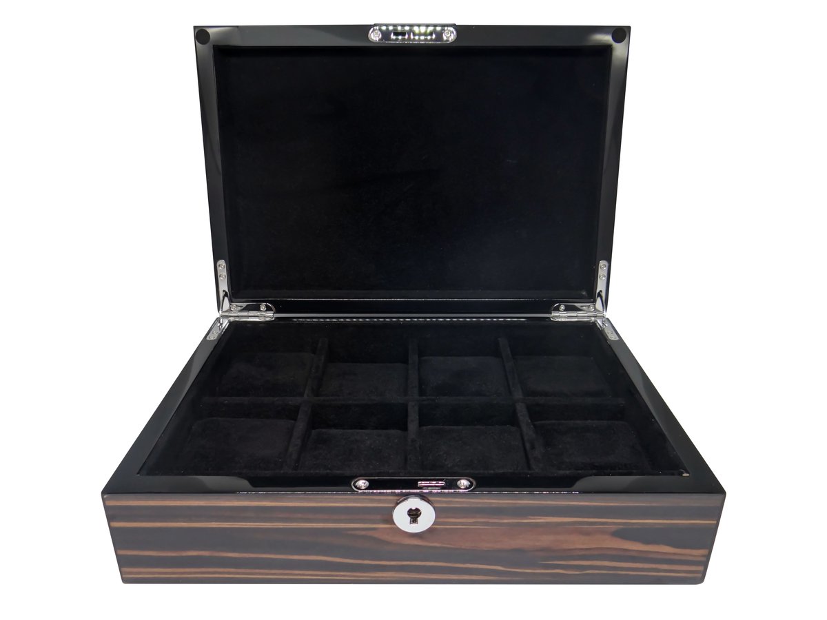 Bishop Watches - Luxe Houten Horlogedoos voor 8 Horloges - Ebony