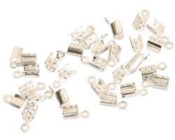 Netels - Lace End Caps - Veters - Zilver - 24 stuks - Kledingreparatie