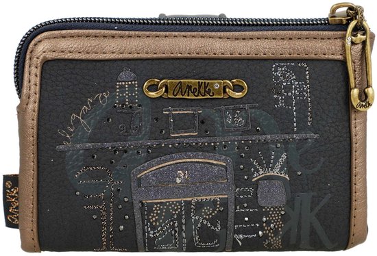 Anekke porte-monnaie Boutique Flexible RFID Wallet Multicolor bleu marine