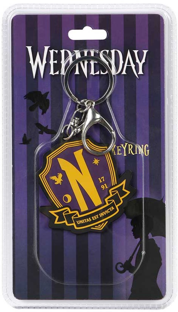 Karactermania - Wednesday Nevermore Embleem Sleutelhanger - Lila