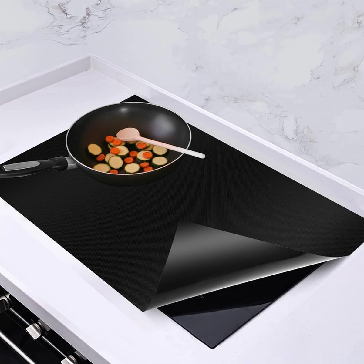 Beschermmat inductiekookplaat 54 x 90 cm antislip siliconen - Bescherming tegen krassen