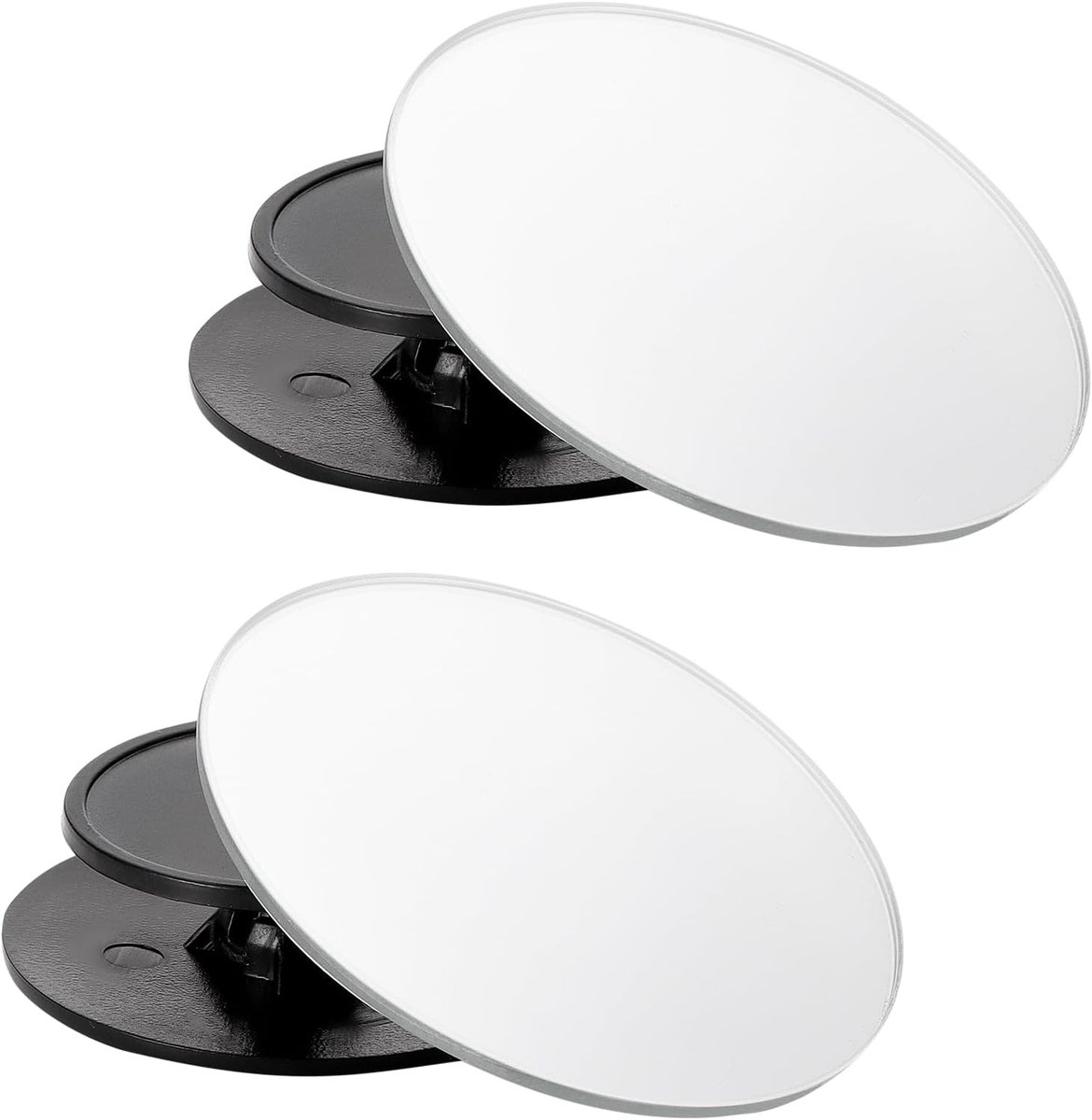Image of 2 stuks dode hoekspiegel, instelbaar 360° draaibaar HD-glas, convexe ronde spiegel voor auto's, groothoekweergave, instelbaar, eenvoudig te installeren, universele pasvorm