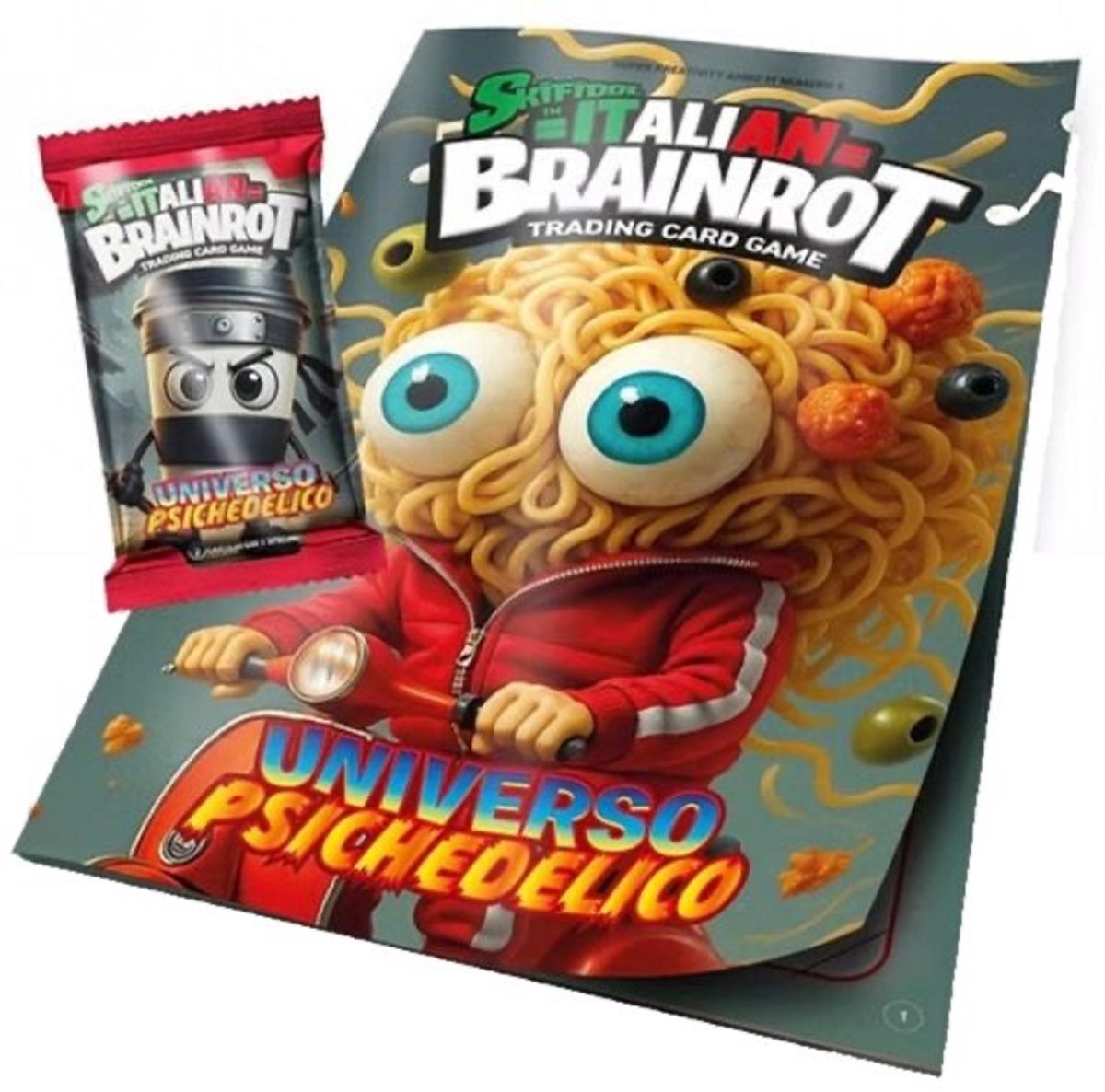 Skifidol Italian Brainrot Universo Psichedelico Album + Pack met 7