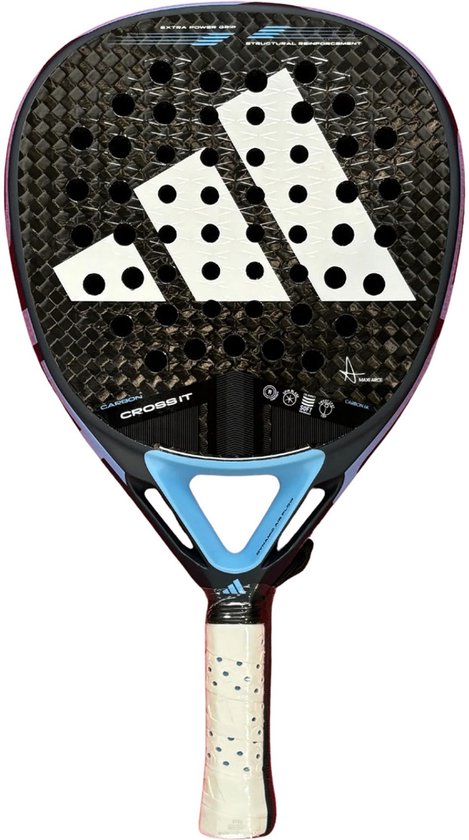 Adidas Padel Cross It Carbon Blue Padelracket Blauw