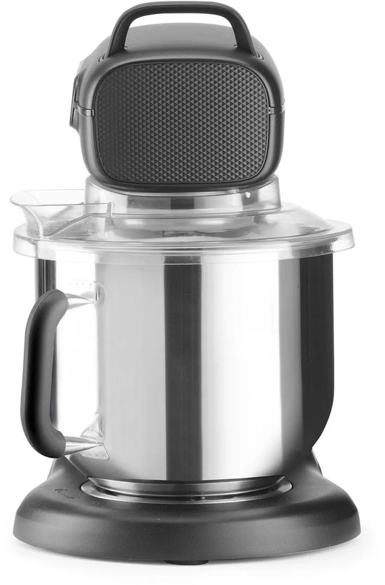 Hendi Planeermenger Blackbolt PRO Zwart 7L - Incl. RVS Garde, Spatel en Kneedhaak - Keukenmachine - 11 Snelheden - 800W van HENDI — afbeelding 4