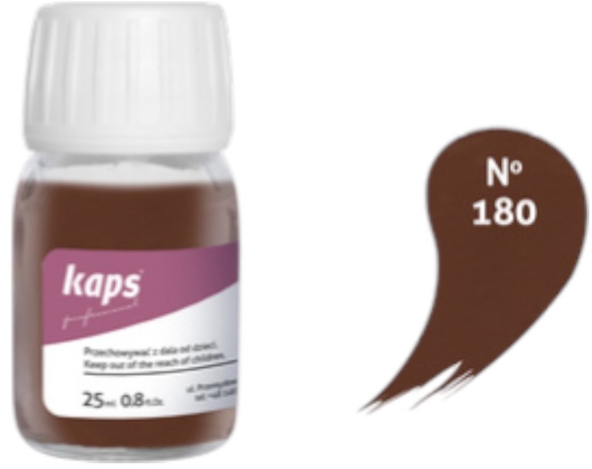 Kaps super color leer & kunstleer verf inc.cleaner - (180) Chocolade - 25ml