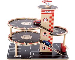 Houten speelgoed garage