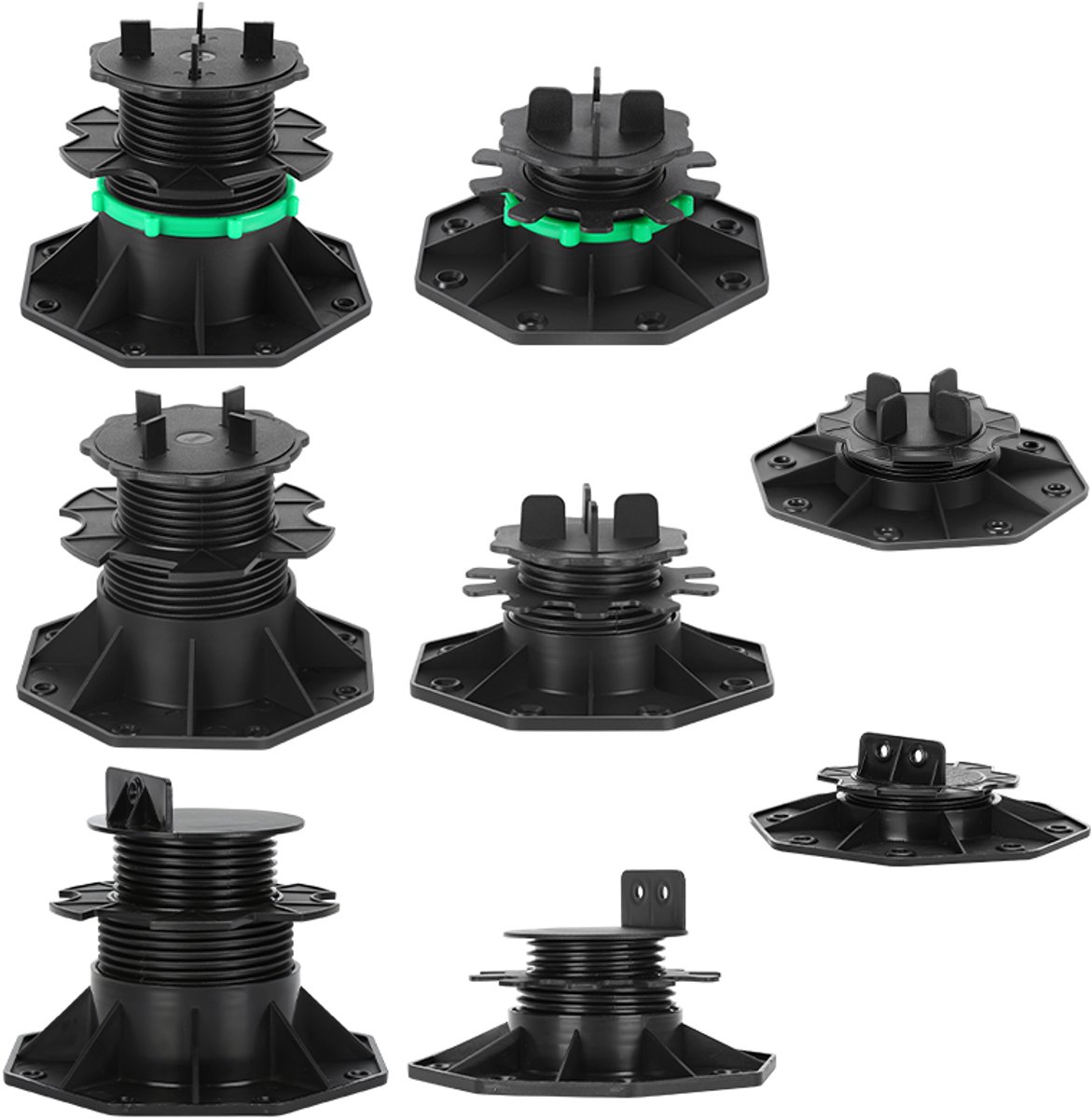 100 stuks - Terrasdragers 35-65mm - Tot 800 kg - Verstelbare - Eenvoudig te installeren - Vlonderdrager