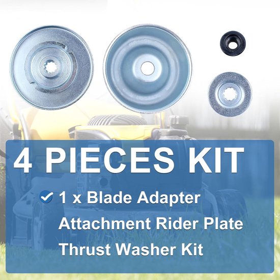 Mesadapter - voor STIHL FS55 FS55R FS36 FS44 FS56 FS80 FS90 en meer modellen, plat mes + drukplaat + drukring + moer 4 in 1 set van Merkloos	 — afbeelding 2