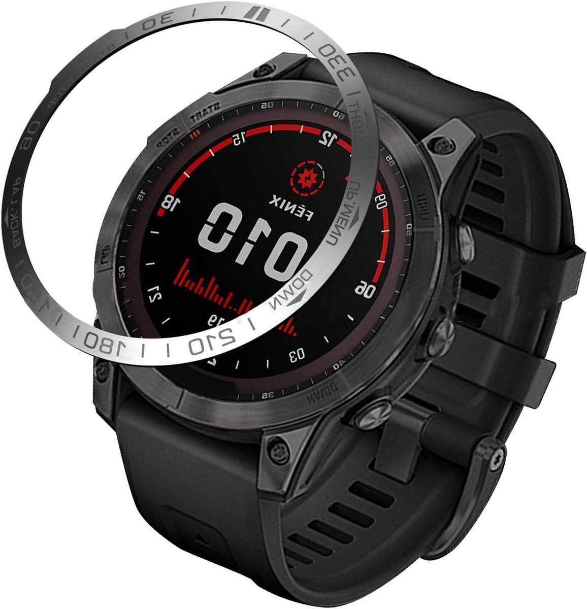 ByShane - RVS Horloge Bezel Styling voor Sport Horloge Anti-kras Stootbescherming (Zilver)