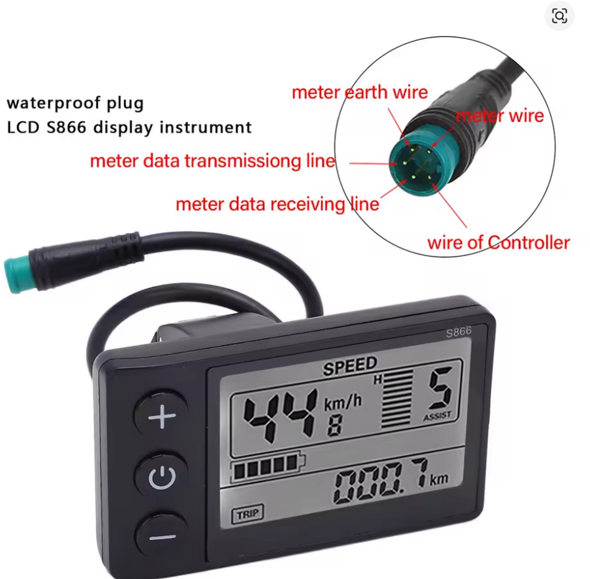 Bafang C961 overzichtelijk LCD-display voor uw elektrische fiets - eBike -Kit.nl