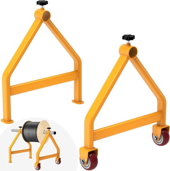Draadspoelhouder, Stalen Frame, Opvouwbare Kabeldispenser Voor Spoelen Tot 50 Cm 45 Kg P 010885667735