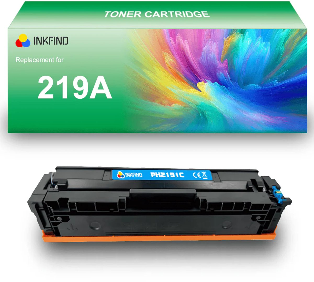 INKFIND 219A (W2191A) Cyaan tonercartridge compatibel met HP 219A (W2191A) Cyaan toner cartridge - 1-pack Cyaan