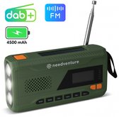 Noodradio DAB+ en FM - Draagbare DAB Radio - Solar Opwindbaar - Opwindbare Bouwradio - Werfradio Met Zaklamp - Powerbank 4500 mAh - Zonneenergie Radio Survival Noodpakket - Noodrantsoen - needventure®