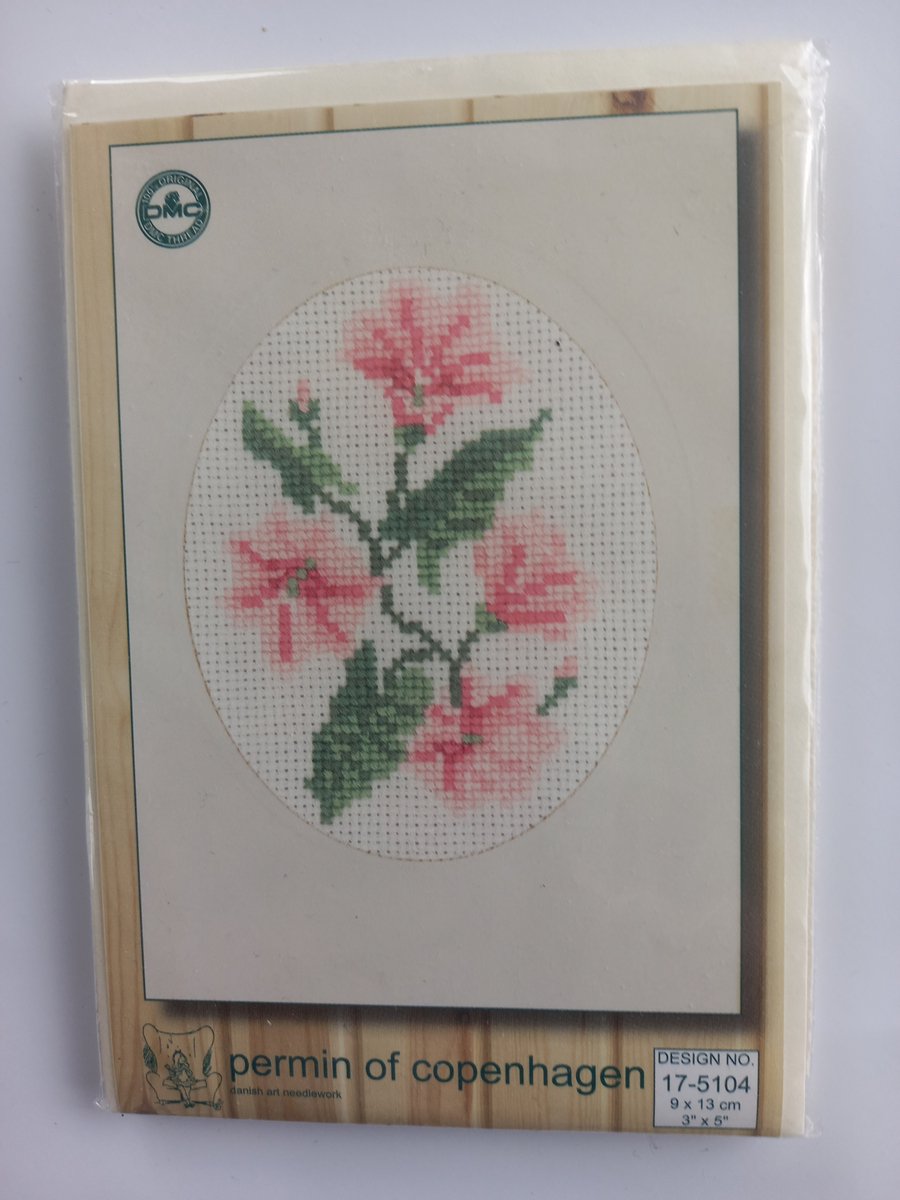 Wenskaart Bloem (5104) Borduren