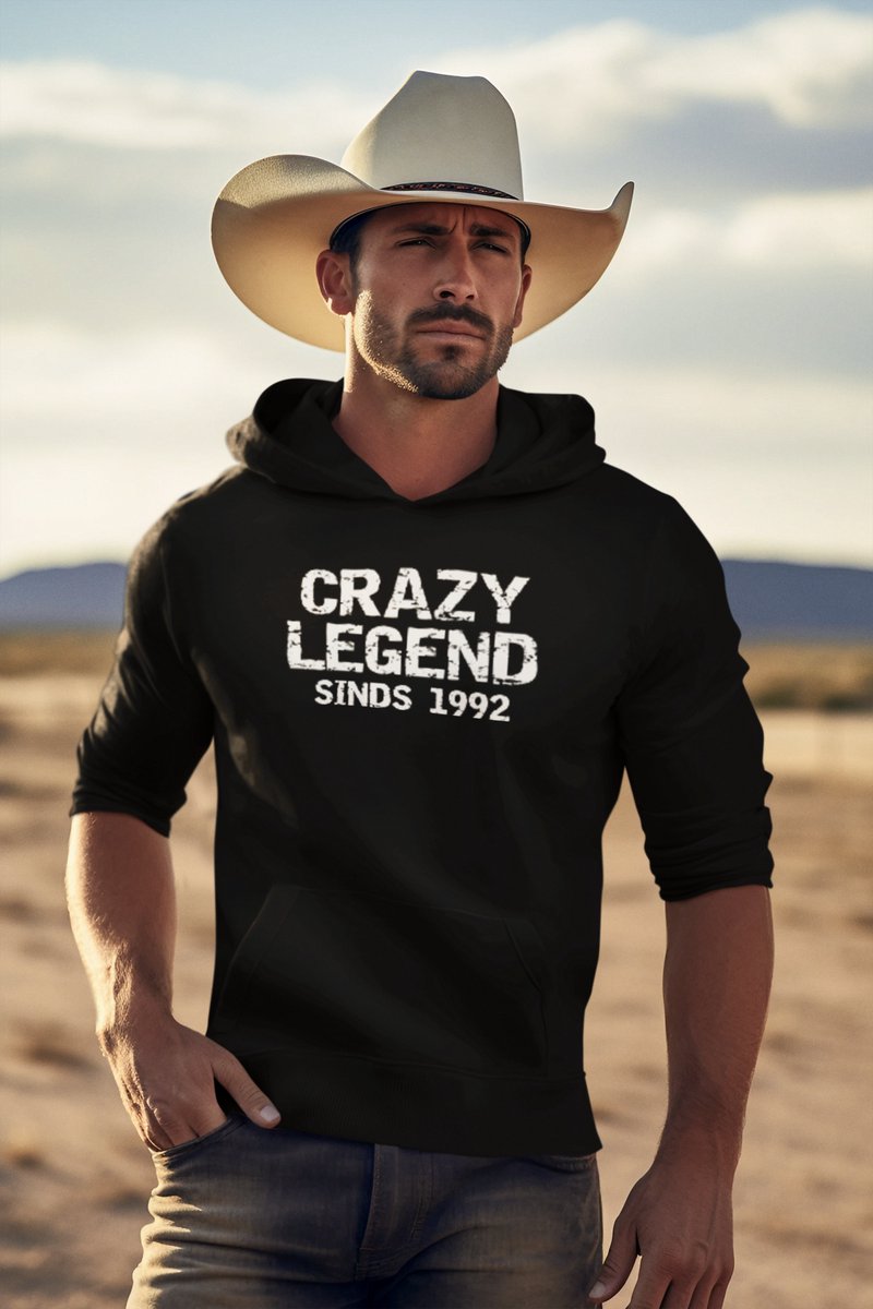 1992 Verjaardagscadeau heren Zwarte Hoodie heren met capuchon Legend Hoodies
