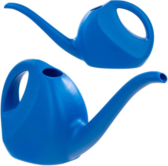 KADAX Arrosoir, 2 litres, petit arrosoir de jardin en plastique, arrosoir à fleurs avec long bec, pour intérieur et extérieur, maison, jardin, fleurs, plantes d'intérieur, irrigation (bleu)