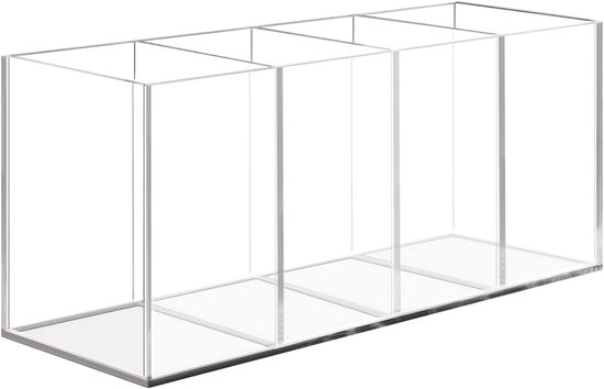 Maul pennenhouder met vijf vakken acryl transparant