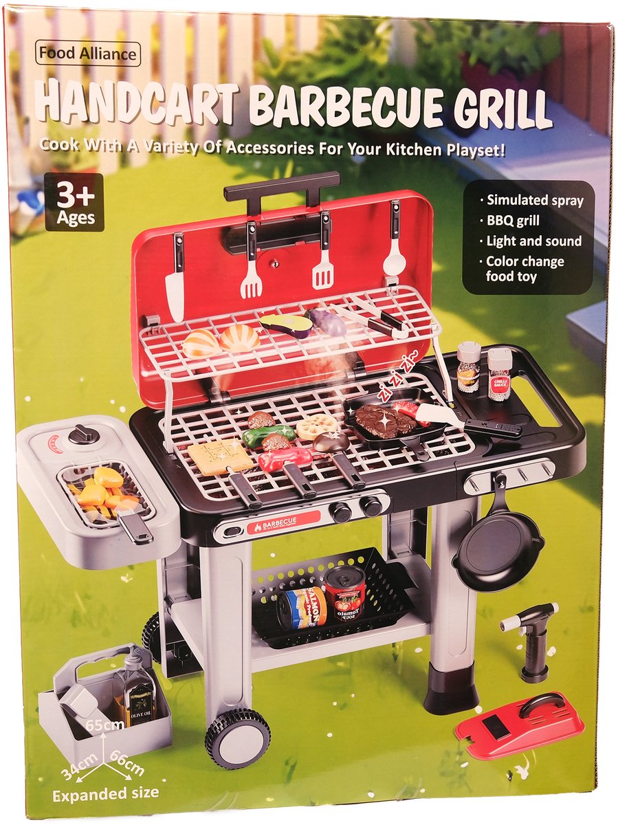 Zoem - Speelgoed BBQ - Barbecue - Stoom - Verlichting - 35 accessoires — afbeelding 4