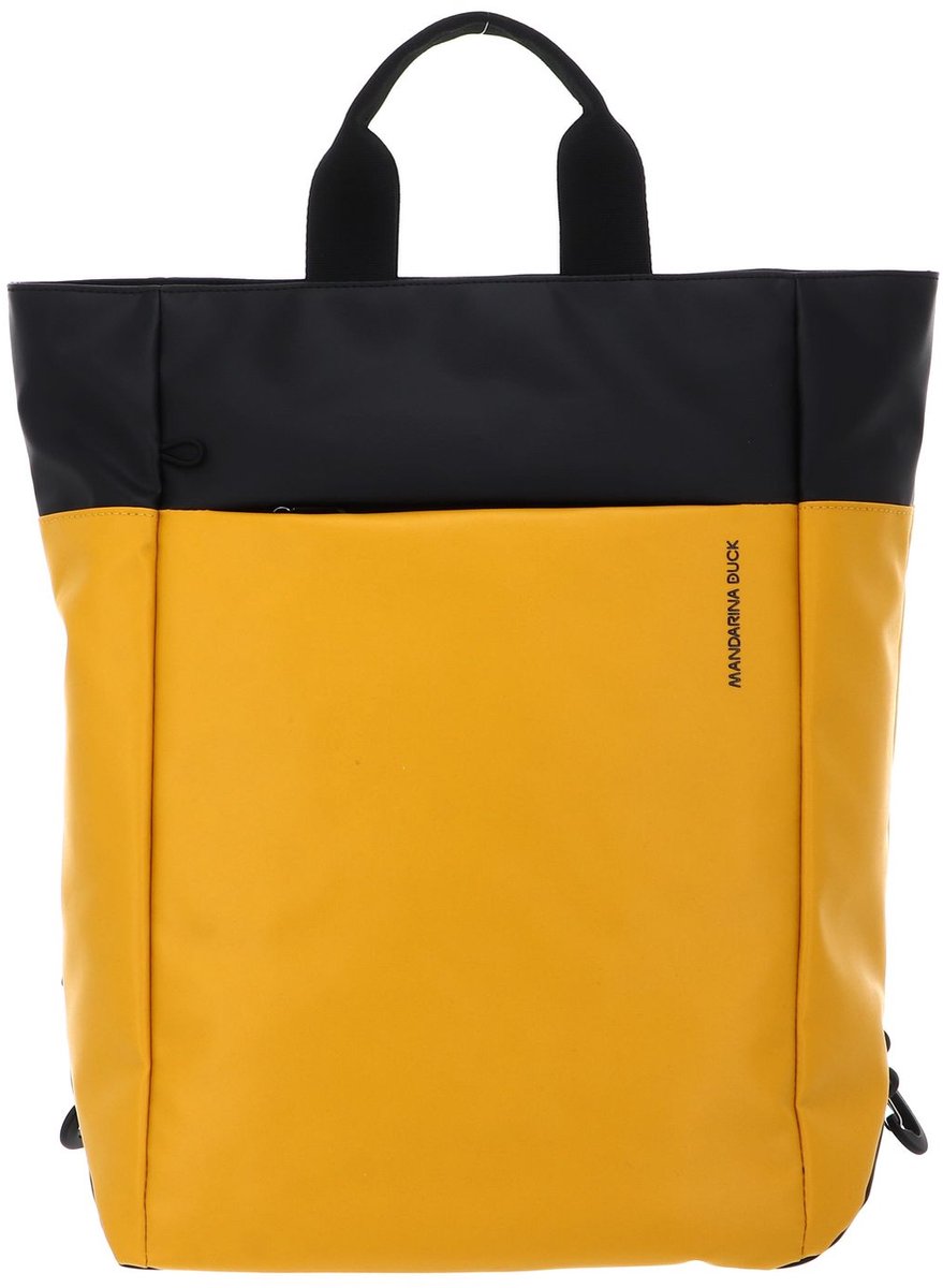 MANDARINA DUCK laptop rugzak rugzak met laptopvak Eco Coated Backpack Duck Yellow geel