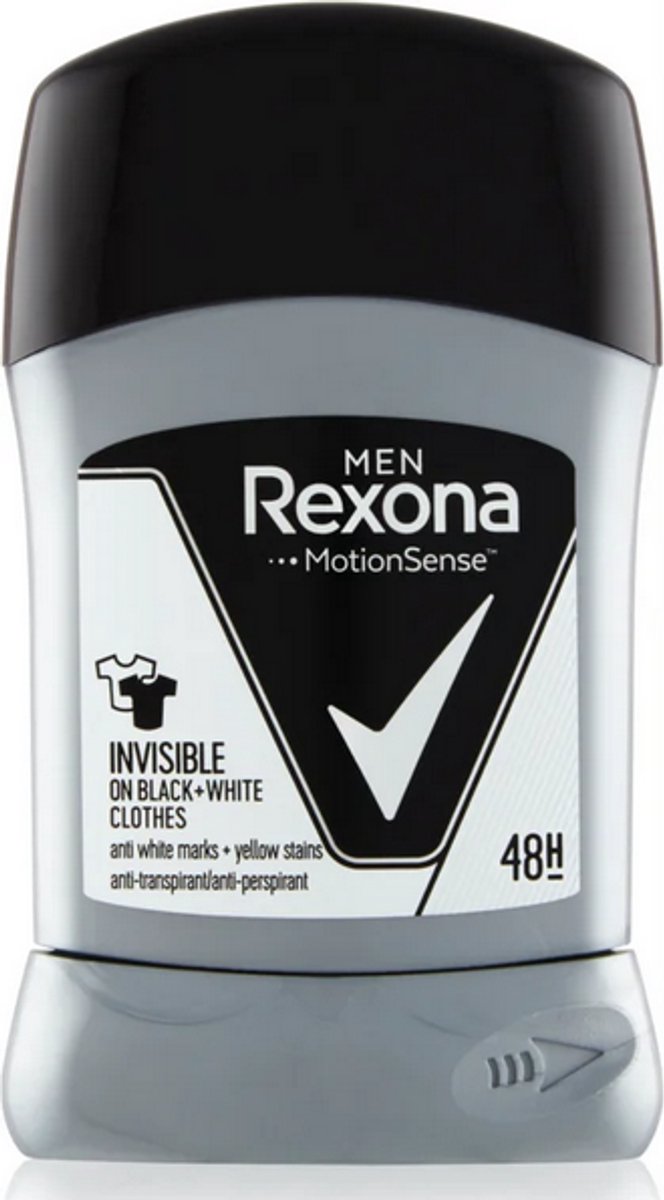 Rexona Men Invisible on Black and White Deodorant Stick - Houtachtige Frisse Luchtige Geur Voor De Vastberaden Man - 50 ml