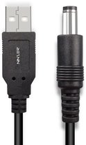 Ninzer USB A naar DC 5.5mm x 2.1mm - Power Plug - 5V Voedingskabel - Universeel - 1 meter