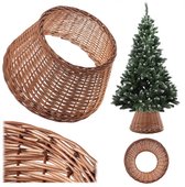 KOTARBAU Kerstboomrok van wilgentenen, 40 cm, kerstboomstandaard, hoes, decoratie, dennenboomstandaard, gebleekt, kerstboomstandaard van rotan, natuurlijke kerstboommand