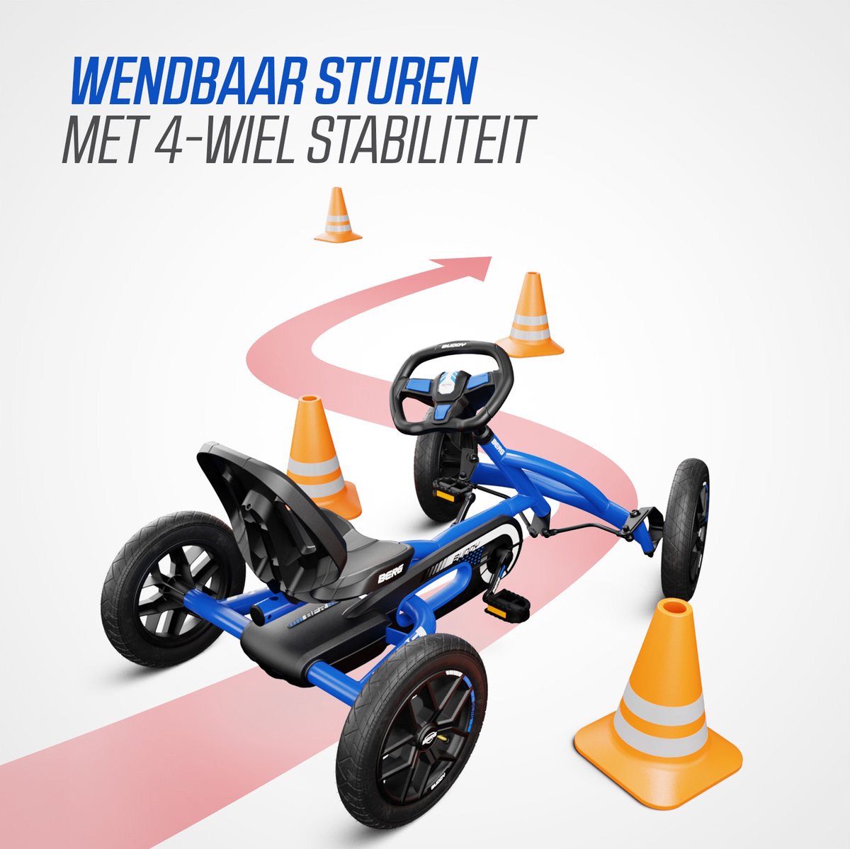 BERG Buddy Blue Skelter - Verstelbare Stoel - 3+ Jaar - Limited Edition - Blauw — afbeelding 8