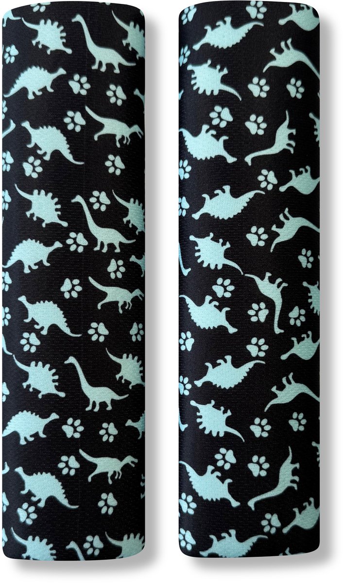 Gordelbeschermer Kind - Blauwe Dino's - Gordelkussen 2 stuks - Kasey Products