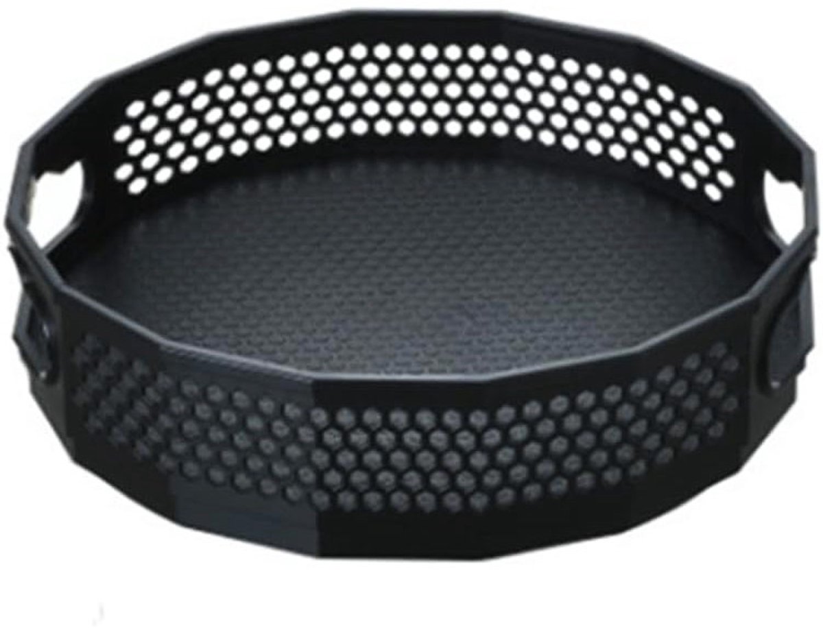 Kruidenrek - Draaibaar opbergrek - Kastopbergruimte - Keukenopbergruimte - Cosmetica-opbergrek - 360 graden draaibaar - Rond - Geschikt voor badkamer, keuken, bureau, koelkast - 30*10 cm/11,81*3,94 inch - Zwart