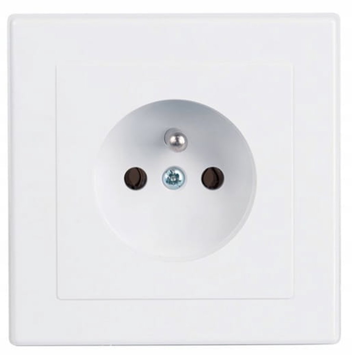 Duwi Jowisz Serie - Enkelvoudig Geaard Stopcontact - IP20 - 16A - 250V - Onderbouw - Wit