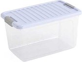 Curver W-box Opbergbox - 25L - 2 stuks - Kunststof - Transparant / Blauw