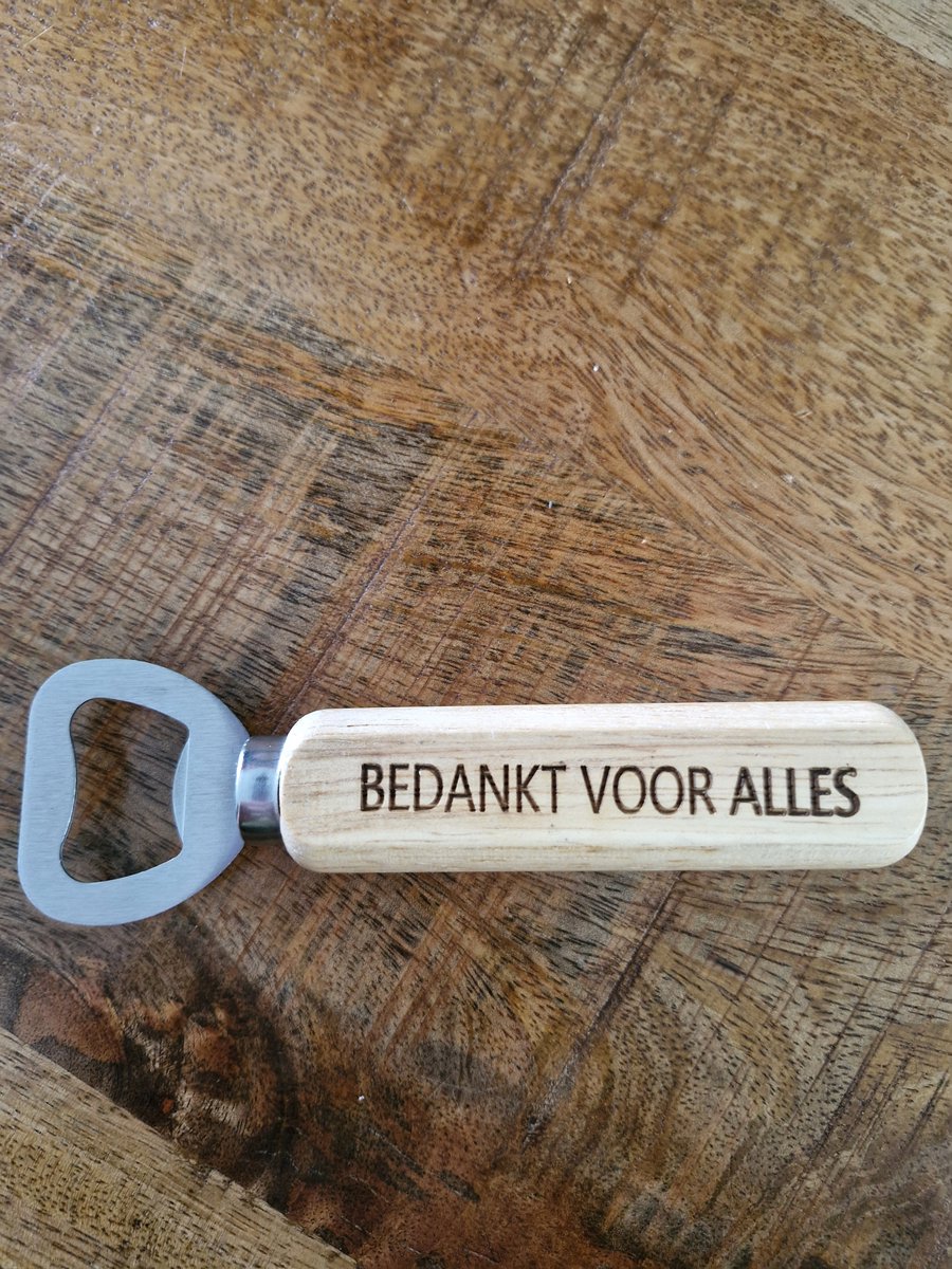 Hand Flesopener Bedankt voor alles