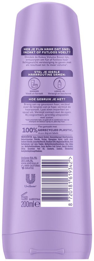 Andrélon - Conditioner - Kokos Volume Boost - 6 x 200 ml
