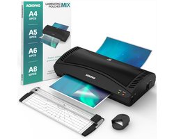 ACROPAQ Lamineerapparaat A4 Set - Inclusief 40 lamineerhoezen, papiersnijder & hoeksnijder - Lamineermachine A4 / Lamineer apparaat - AL49