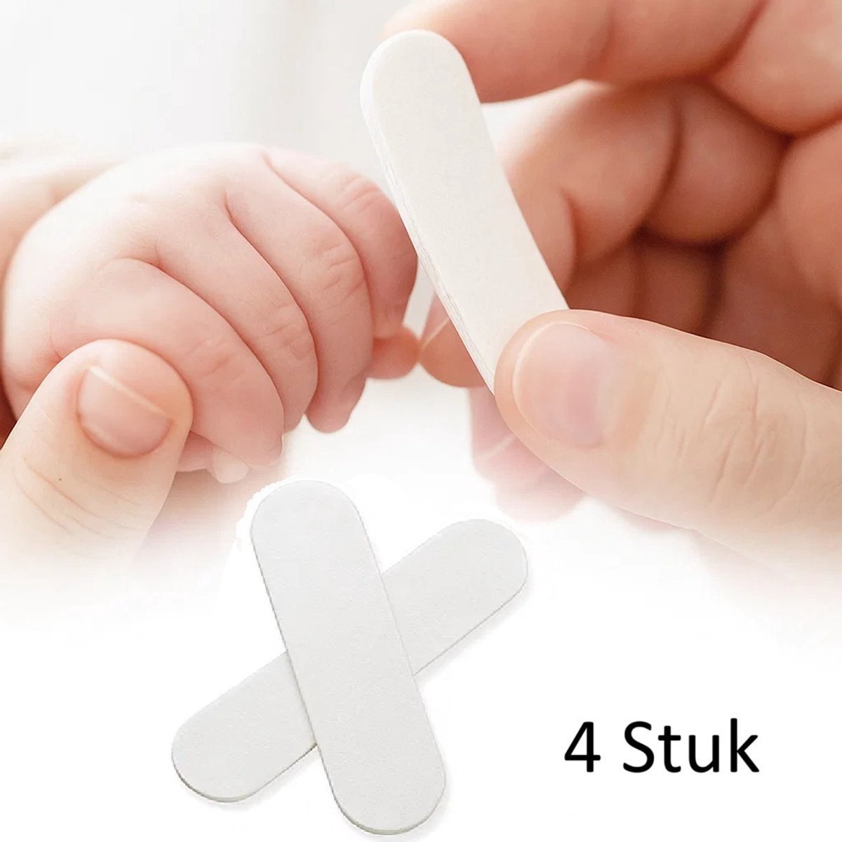 Goedkoopste Nagelvijlen Baby I Nagelvijltje Voor Baby I Zachte Nagelvijl I Babyvijl I 5 x 1.3 CM I 4 Stuks I Wit