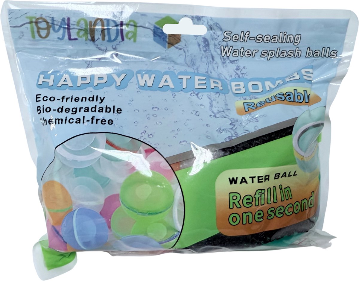 Toylandia Herbruikbare Waterballonnen - Set van 6 - Magnetisch - Waterbal - Waterspeelgoed - Voor Kinderen en Volwassenen — afbeelding 8